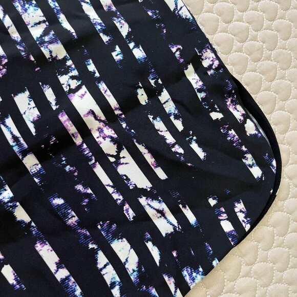 NWOT ALEXANDER WANG Silk Scoop Neck/Hem Tank Sleeveless Blouse Abstract Stripe 2 - Picture 7 of 9